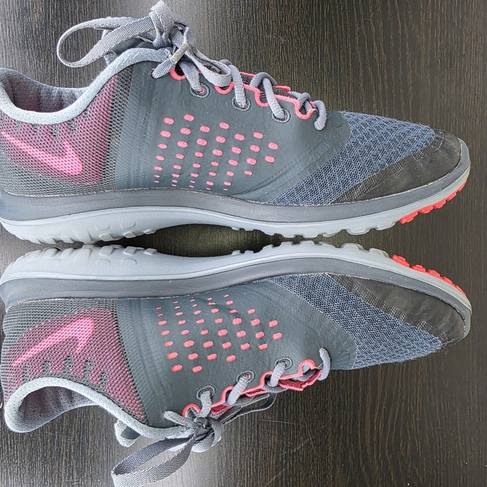 Nike FS Lite Run 2 Gray/Pink Running Shoes 684667-005 Womens Size 8.5 - Picture 12 of 16